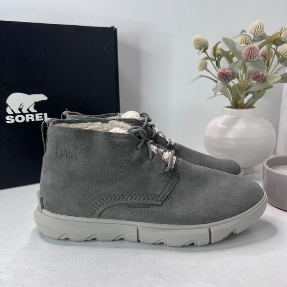 Sorel Explorer Next Drift Waterproof Chukka Boots Lace Up Gray Women's 10 NWB - Picture 3 of 9